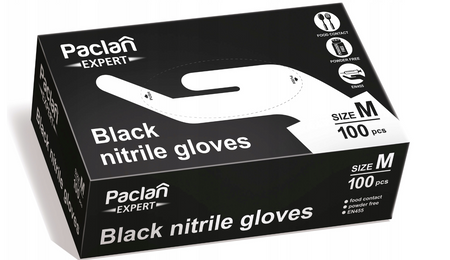 Rękawiczki nitrylowe M Paclan 100 szt.