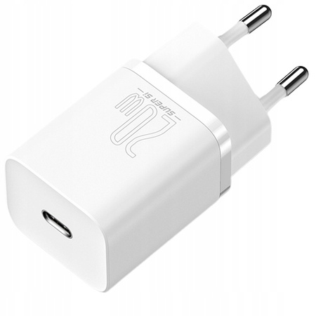 Baseus Super Si 1C szybka ładowarka USB Typ C 20 W Power Delivery biały CCSUP-B02