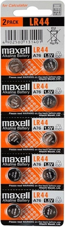 MAXELL bateria alkaliczna LR44 20 szt. - zestaw