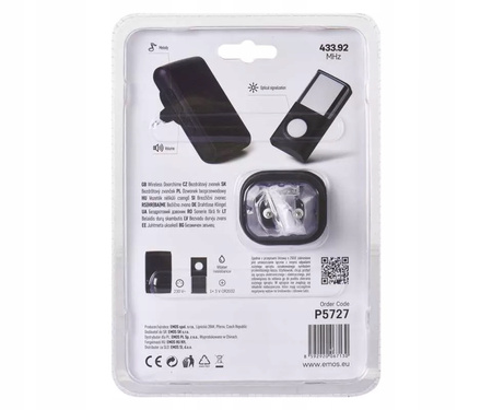  EMOS DZWONEK BEZPRZEWODOWY AC P5727 