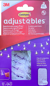 COMMAND HACZYKI DEKORACYJNE REZYC. 12 HACZYKÓW + 24 PASKI ADJUSTABLES