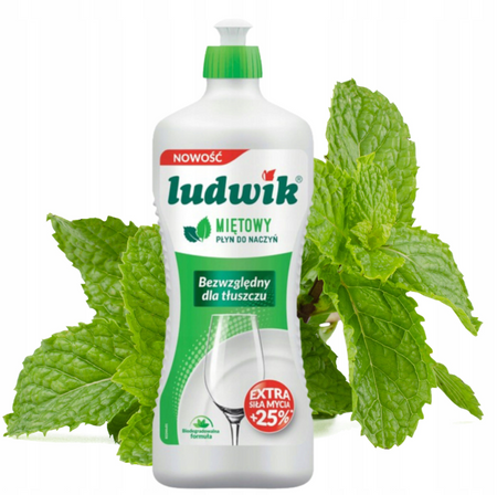 Ludwik Płyn do mycia naczyń Mięta 900g x5 /zestaw