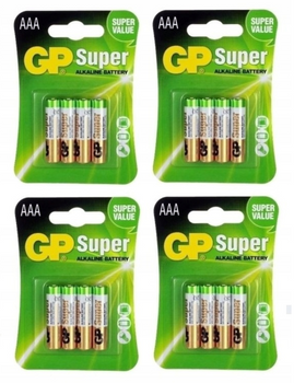 GP bateria alkaliczna SUPER ALKALINE AAA 16 szt. - zestaw