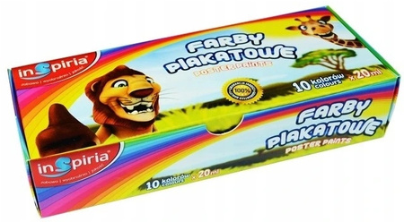 INSPIRA FARBY PLAKATOWE MIX 10 KOLORÓW 20 ML