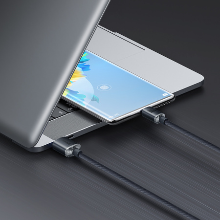 Baseus Crystal Shine Series kabel przewód USB do szybkiego ładowania i transferu danych USB Typ A - USB Typ C 100W 1,2m czarny CAJY000401