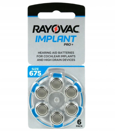 RAYOVAC Baterie słuchowe 675 Implant Pro+ 60 szt.
