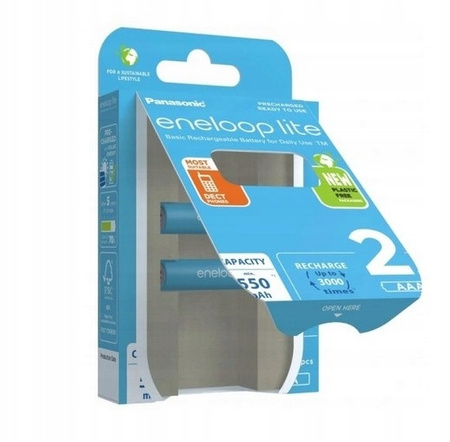 ENELOOP Akumulatorki LITE AAA 550 mAh bl.2+everActive Ładowarka do akumulatorków Li-ion LC-200 /zestaw