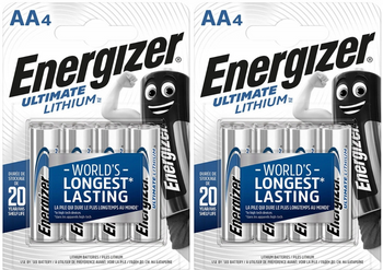 ENERGIZER Bateria litowa ULTIMATE AA bl.4 / zestaw 8 szt.