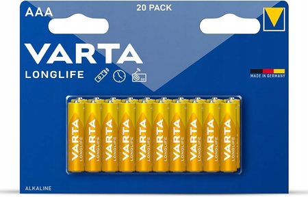VARTA bateria alkaliczna Longlife LR3 AAA BL20