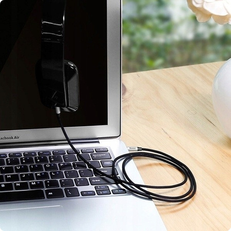 Baseus Yiven M30 kabel audio stereo AUX 3,5 mm męski mini jack 1m srebrno-czarny CAM30-BS1