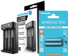 ENELOOP Akumulatorki LITE AAA 550 mAh bl.2+everActive Ładowarka do akumulatorków Li-ion LC-200 /zestaw