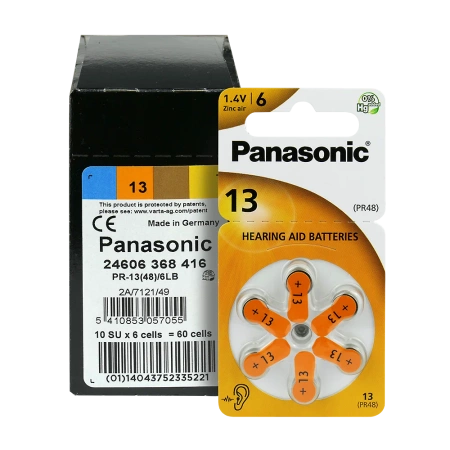 Bateria Panasonic 13 słuchowa PR10 B6