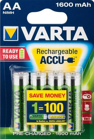 VARTA akumulatorki AA HR6 1600 mAh BL4