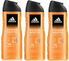 ADIDAS SHOWER GEL 400ML MEN POWER BOOSTER 3IN1 12/108/129633 /zestaw