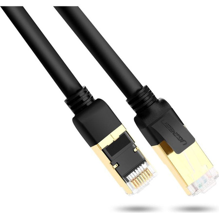 Ugreen kabel przewód internetowy sieciowy Ethernet patchcord RJ45 Cat 7 STP LAN 10Gbps 2m czarny 11269
