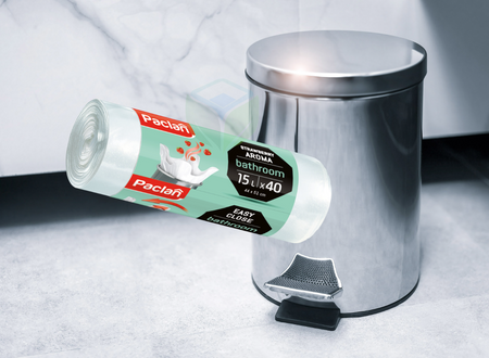 Worki łazienkowy biały zapach Paclan 15L 40szt