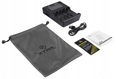 XTAR Ładowarka VC4 18650/32650 Li-ION/Ni-MH, 4 kanały, USB
