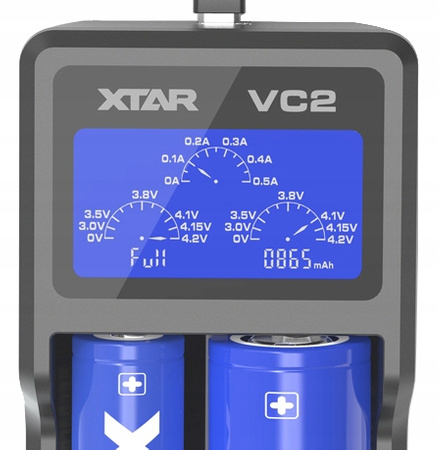 XTAR Ładowarka VC2 18650/26650 Li-ION, 2 kanały, USB