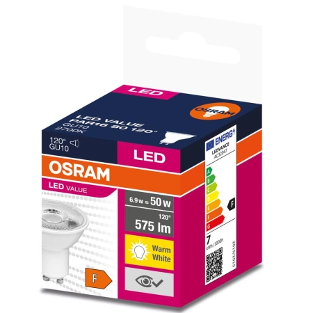 OSRAM Żarówka LED HALOGEN GU10 6,9W = 50W 2700K 
