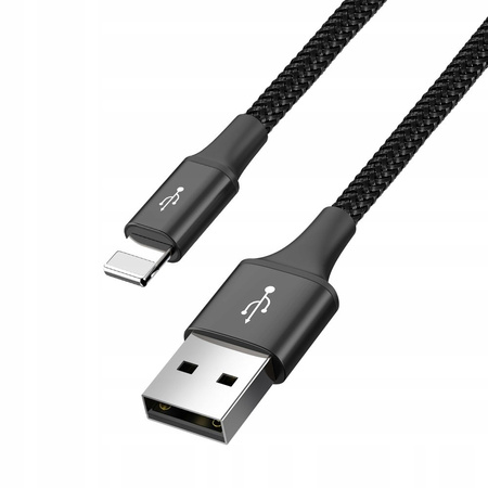 Baseus kabel przewód USB 4w1 Lightning / 2x USB Typ C / micro USB w nylonowym oplocie 3.5A 1.2m czarny CA1T4-B01