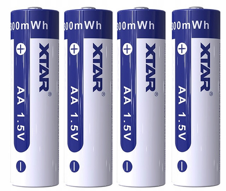 XTAR 14500-1.5V 3300mWh Li-ION Protected 2000mAh 1,5V 4 szt.