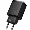 Baseus Compact szybka ładowarka sieciowa USB / USB Typ C 20W 3A Power Delivery Quick Charge 3.0 czarny CCXJ-B01
