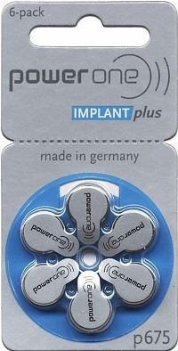 POWER ONE IMPLANT PLUS Baterie słuchowe V675 60 szt.