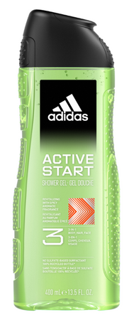 ADIDAS SHOWER GEL 400ML MEN ACTIVE START 3IN1 12/108/1296 PLx4 /zestaw