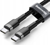 Baseus Cafule Cable wytrzymały nylonowy kabel przewód USB-C PD / USB-C PD PD2.0 60W 20V 3A QC3.0 2M czarno-szary CATKLF-HG1