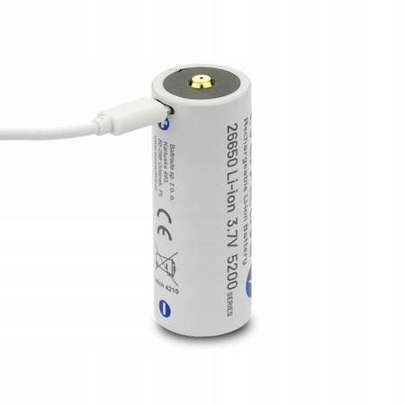 everActive akumulator 26650 3,7V Li-ion 5200mAh micro USB z zabezpieczeniem	