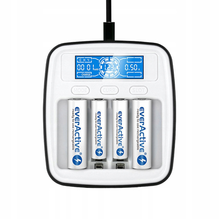 everActive Ładowarka do akumulatorków Ni-MH NC-1000M USB-C