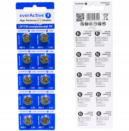 everActive bateria alkaliczne LR44 / LR1154 / AG13 bl.10
