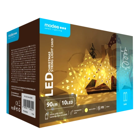Lampki gwiazdy BAT modee 0,9m WARM 10LED ML-C3029