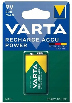 VARTA akumulatorki Accu Power 9V Ni-MH 200 mAh BL1