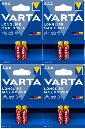 Batteries VARTA Longlife Max Power AAA bl.2x4 /zestaw