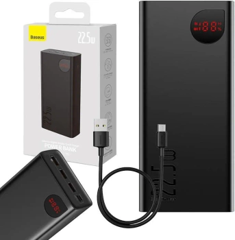 Baseus Adaman Metal powerbank z szybkim ładowaniem 10000mAh 22.5W Overseas Edition 2021 czarny