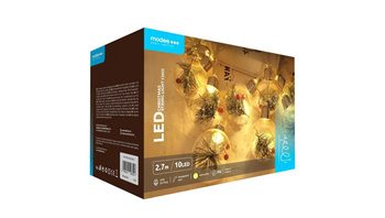 Lampki dekor.bombki modee 2,7m WARM 10LED ML-C2022
