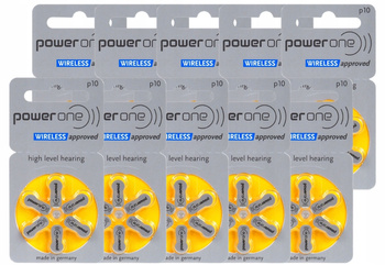 POWER ONE WIRELESS Baterie słuchowe V10 60 szt.