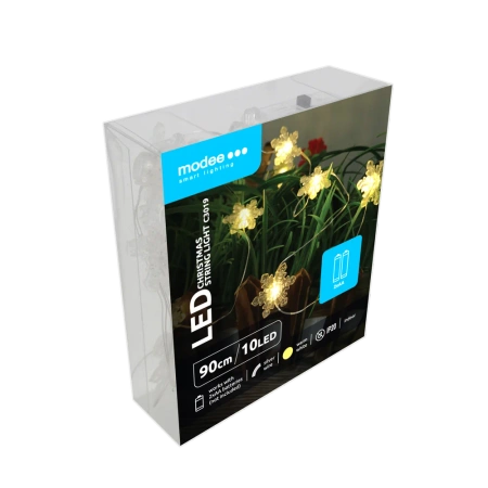 Lampki śnieżyn. BAT modee 0,9m WARM 10LED ML-C3019
