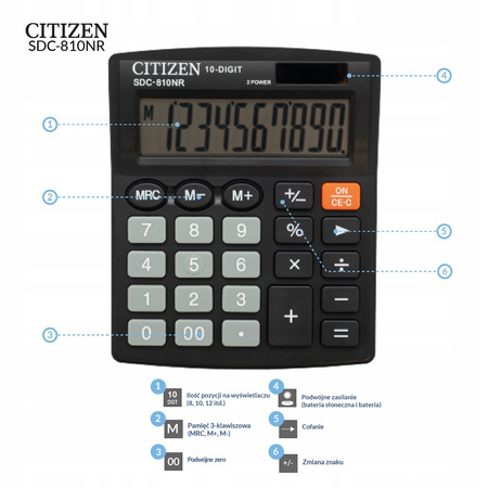 Kalkulator CITIZEN SDC-810NR