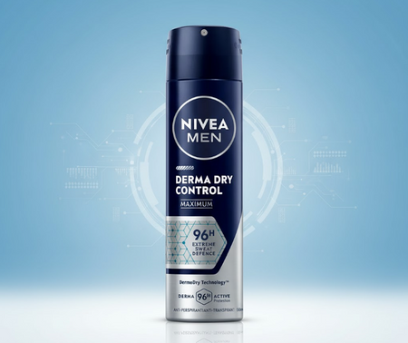 NIVEA DEO SPRAY 150ML MEN DERMA DRY CONTROL 6/ PL