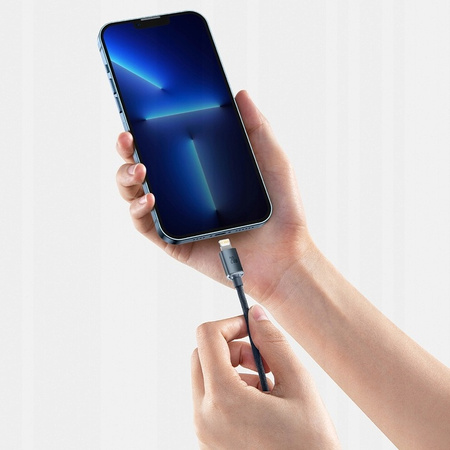 Baseus Crystal Shine Series kabel przewód USB do szybkiego ładowania i transferu danych USB Typ C - Lightning 20W 2m czarny CAJY000301