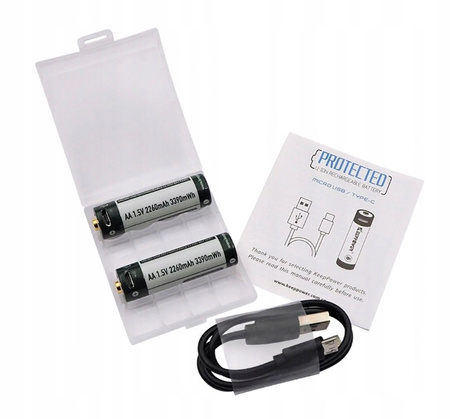 KeepPower akumulator ICR14500-226PCM 2260mAh Li-ION m-USB, 2 szt.
