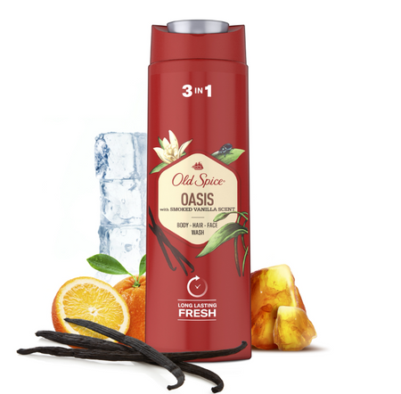 OLD SPICE SHOWER GEL 400 ML 3IN1 OASIS 6/240/1440 PL