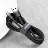 Baseus Cafule Cable wytrzymały nylonowy kabel przewód USB / micro USB 1.5A 2M czarno-szary CAMKLF-CG1
