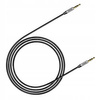 Baseus Yiven M30 kabel audio stereo AUX 3,5 mm męski mini jack 1m srebrno-czarny CAM30-BS1