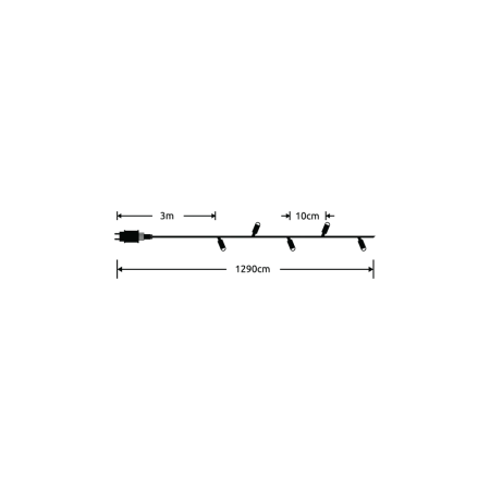 Lampki choinkowe modee 10m RGB 100LED ML-C2003