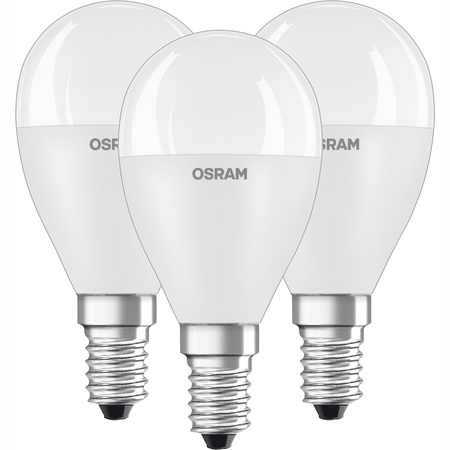 OSRAM 3x Żarówka LED KULKA E14 P45 7W = 60W 3000K