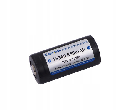 KeepPower akumulator ICR16340-85PCM 850mAh Li-ION CR123, 2 szt.