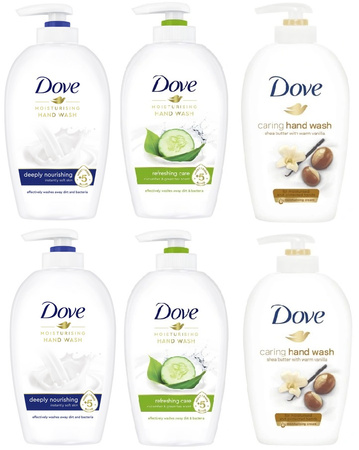 DOVE LIQUID HAND WASH 250ML 12/190/2280/x6 /zestaw